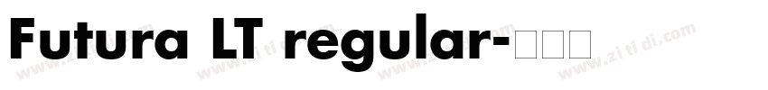 Futura LT regular字体转换